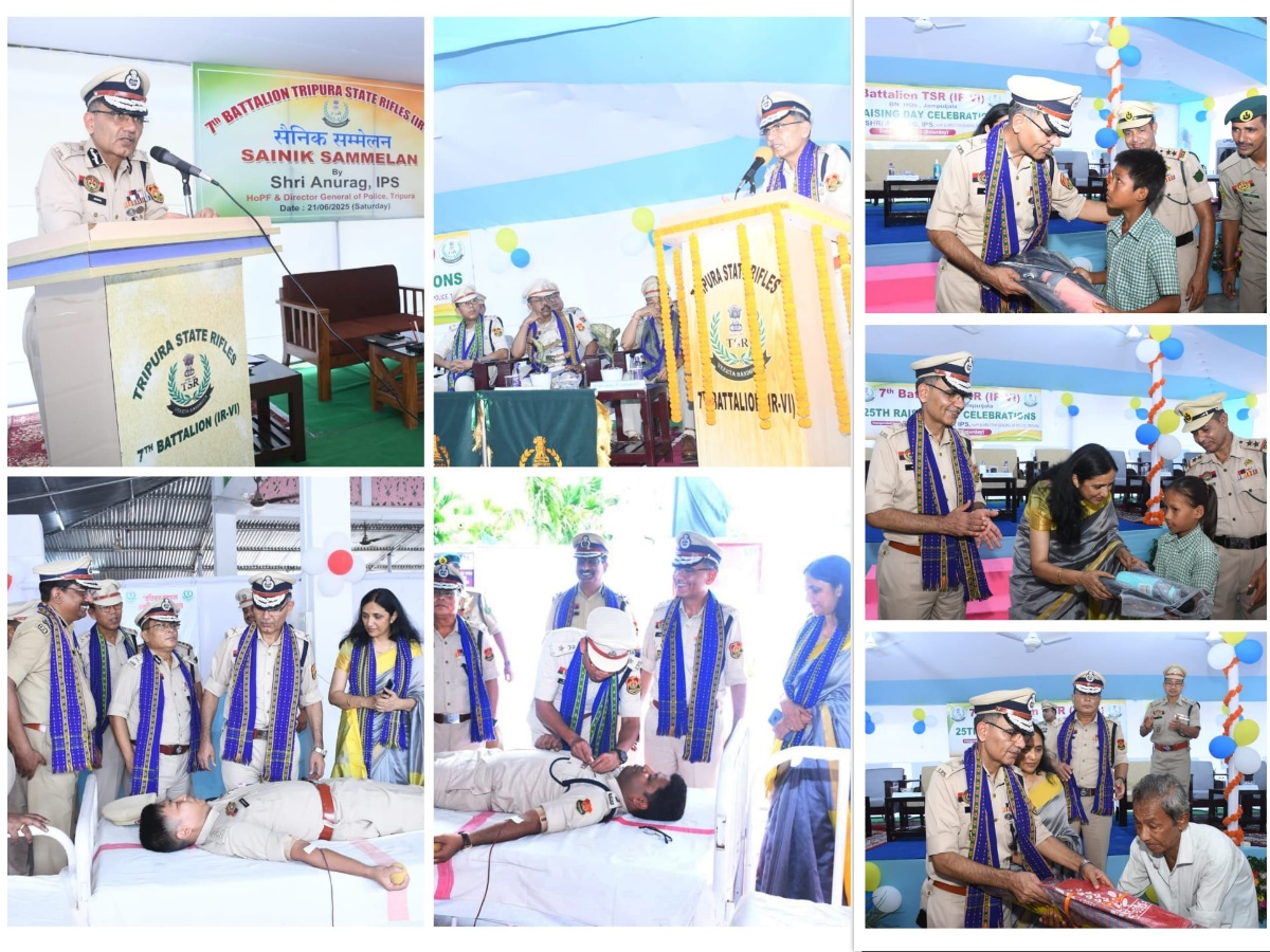DGP Tripura,Shri Anurag,IPS along with other Senior Officers participated in the 25th Raising Day Function of 7thBN TSR(IR-VI)HQr at Jampuijala,Sepahijala