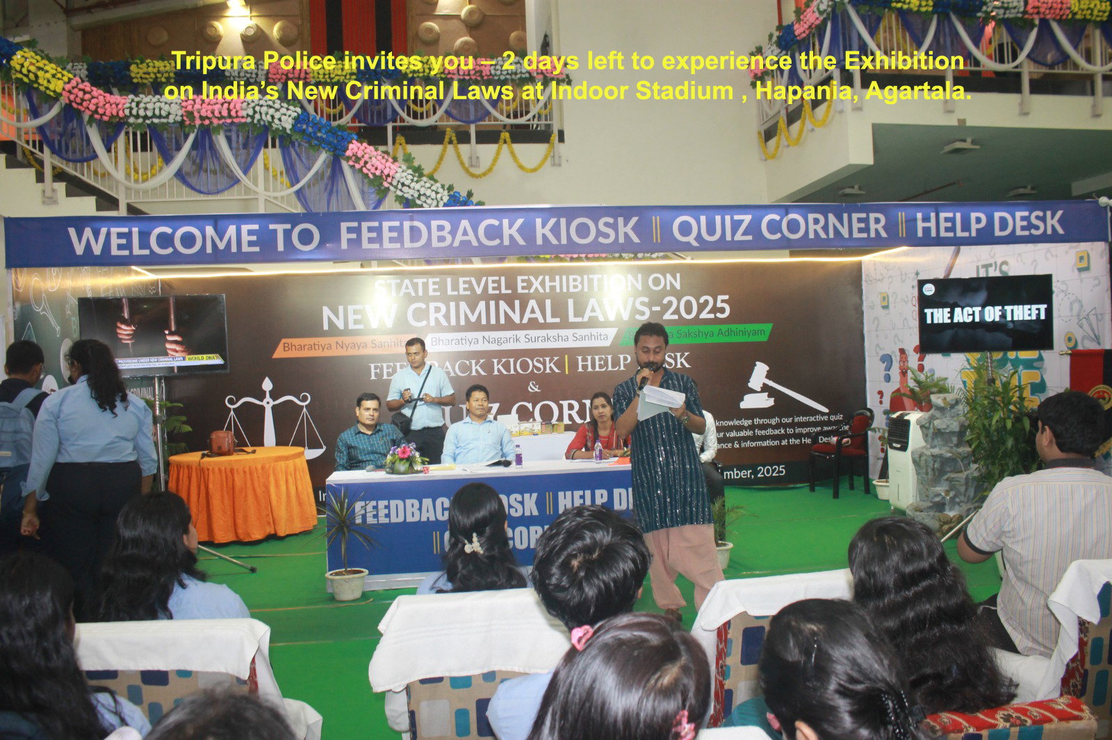 Tripura Police invites you – 2 days left to experience the Exhibition on India’s New Criminal Laws at  Hapania, Agartala.