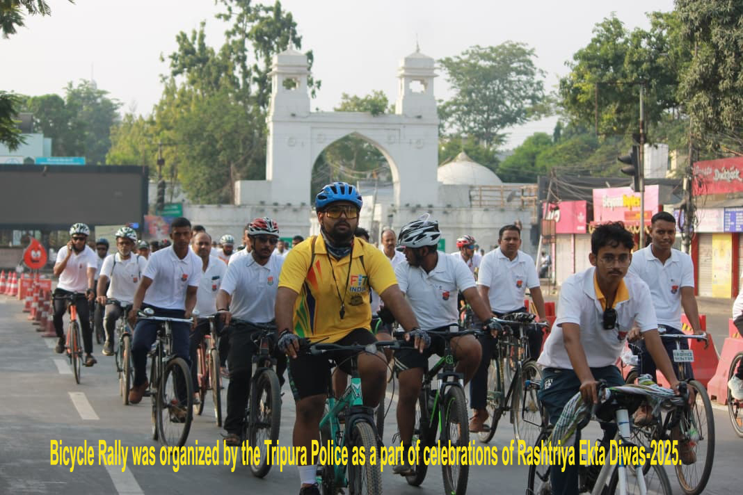 Bicycle Rally was organized by the Tripura Police as a part  of celebrations of Rashtriya Ekta Diwas-2025.